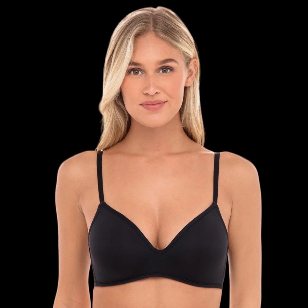 Rene Rofe Soft Foam Wireless T-Shirt Bra Black Size 36C